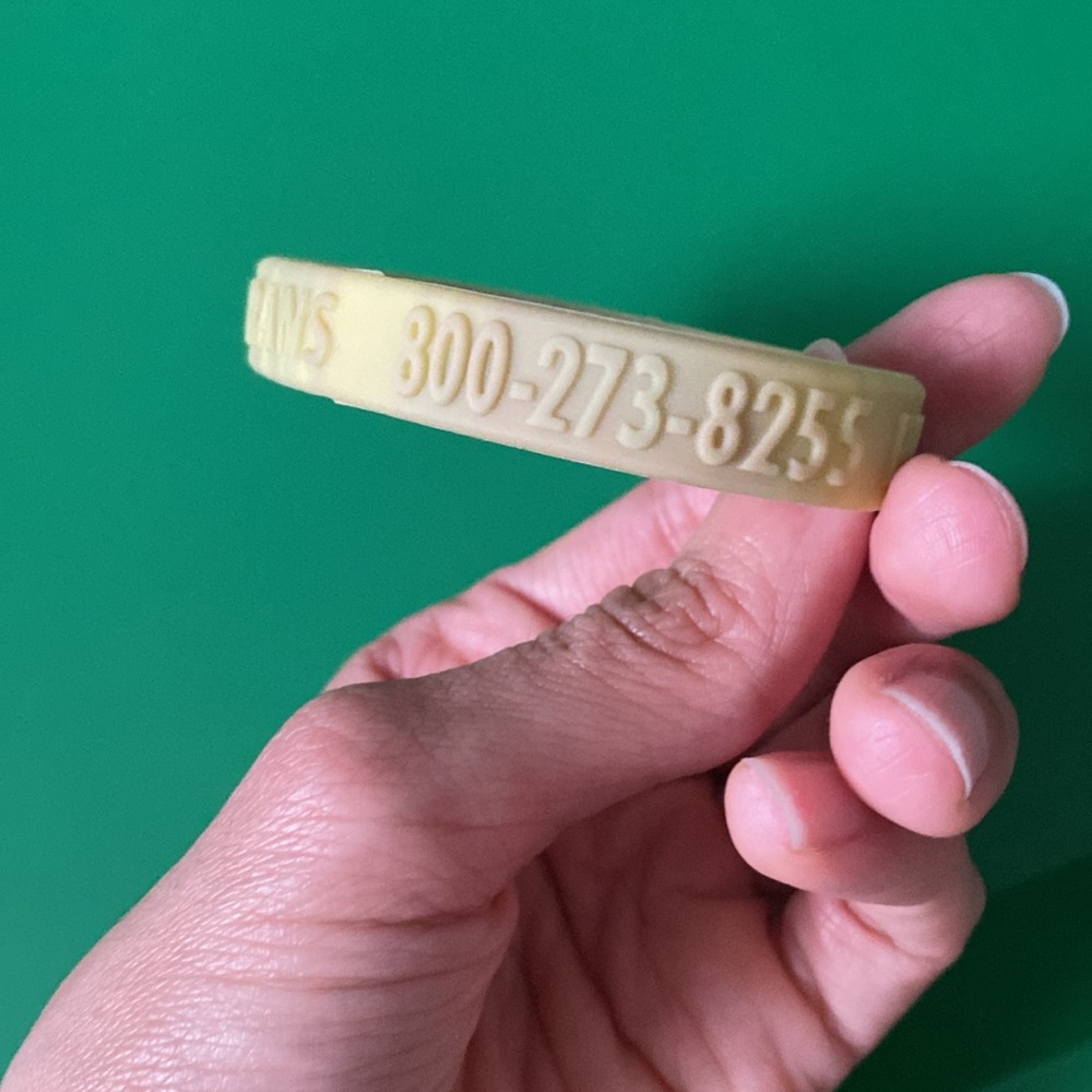 Army coyote tan “Support Our Veterans” silicone bracelet - Picture 5 of 10